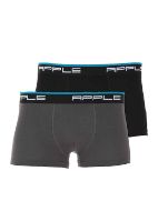 Εικόνα της Apple Boxer Ανδρικά Μποξεράκια Black & Rain Cloud 2Pack APP-0112934