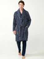 Εικόνα της Vamp Χειμερινή Ανδρική Ρόμπα Fleece Blue 21698