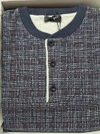 Εικόνα της QBO Μπλε Ανδρικές Χειμερινές Πιτζάμες Fleece/Cotton.