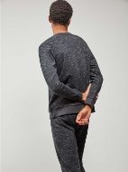 Εικόνα της Gisela Χειμερινή Ανδρική Πιτζάμα Βαμβακερή Μαύρη Μελανζέ 2/20244