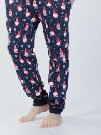 Εικόνα της Mei Βαμβακερές Ανδρικές Πιτζάμες Μπλε Χριστουγεννιάτικες.