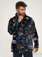 Εικόνα της Muydemi Χειμερινή Ανδρική Ρόμπα Μαύρη 374337