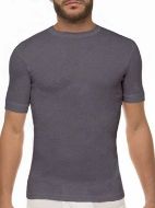 Εικόνα της Walk Βαμβακερή Ανδρική Φανέλα Κοντομάνικη Ανθρακί Μελανζέ.