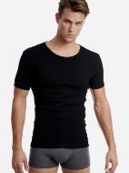 Εικόνα της Walk Ανδρικές Φανέλες Κοντομάνικες σε Μαύρο Χρώμα 2Pack W1960-2-02