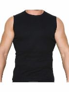 Εικόνα της Apple Boxer 0310362 Ανδρική Φανέλα Αμάνικη σε Μαύρο Χρώμα