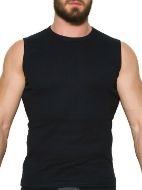 Εικόνα της Apple Boxer 0310362 Ανδρική Φανέλα Αμάνικη σε Μαύρο Χρώμα