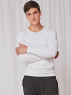 Εικόνα της Gisela Eko Thermal Λευκή ανδρική ισοθερμική φανέλα με μακρύ μανίκι.