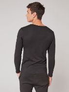 Εικόνα της Gisela Eko Thermal Μαύρη ανδρική ισοθερμική φανέλα με μακρύ μανίκι.