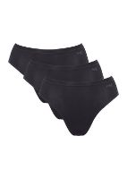 Εικόνα της Sloggi Βαμβακερά Γυναικεία Slip Tai Daily Cotton 3Pack Μαύρο 10222331-0004