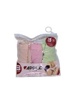 Εικόνα της 3Pack Apple Slip Cotton Tai Highwaist Μπεζ/Ροζ/Φυστικί.