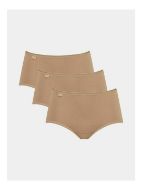Εικόνα της 3 ΤΕΜΑΧΙΑ 24/7 Sloggi Cotton Midi μπεζ γυναικεία εσώρουχα.