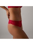 Εικόνα της Ysabel Mora Γυναικείο String με Δαντέλα Κόκκινο 10703