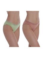 Εικόνα της Apple Γυναικεία Slip Tai 2Pack με Δαντέλα Green Pastel/ Powder APP-0222300-105