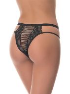 Εικόνα της Milena brazil μαύρο με δίχτυ και δαντέλα.