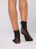 Εικόνα της Ysabel Mora Γυναικεία Καλτσάκια 20 Den Μαυρο με Print 16616