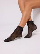 Εικόνα της Ysabel Mora Γυναικεία Καλτσάκια 20 Den Μαυρο με Print 16616