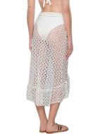 Εικόνα της Φούστα Παρεό Παραλίας Πλεκτή Βολάν Milena By Paris 40255 Εκρού