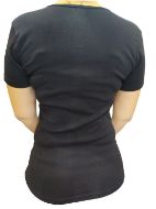 Εικόνα της Dreams μαύρο γυναικείο φανελάκι με κοντό μανίκι και δαντέλα.