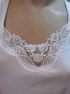 Εικόνα της Dreams 1001 Αμάνικο Βαμβακερό Λευκό Γυναικείο Φανελάκι Με Δαντέλα.