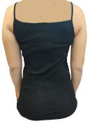 Εικόνα της Dreams μαύρο γυναικείο φανελάκι με ράντα και δαντέλα..