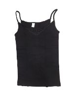 Εικόνα της Dreams μαύρο γυναικείο φανελάκι με ράντα και δαντέλα..