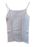 Εικόνα της Dreams Λευκό γυναικείο βαμβακερό φανελάκι με ράντα.