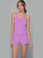 Εικόνα της Milena by Paris Γυναικείο Σετ με Σορτς Λιλά 004202-Λιλά