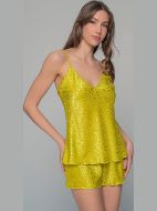 Εικόνα της Milena by Paris Καλοκαιρινό Σατέν Babydoll Lemon 004189-Lemon