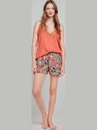 Εικόνα της Gisela Set Babydoll Κοραλί Top(Saten)/Εμπριμε Σορτς(Viscose).