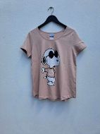 Εικόνα της Plus Size Galaxy Βαμβακερή Γυναικεία Πιτζάμα Σαμπανί/Ανθρακί.