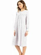 Εικόνα της Γιώτα Κλασικό Νυχτικό Βαμβακερό Φλοράλ.