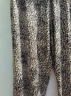 Εικόνα της Galaxy Ελαστικό Κάπρι Παντελόνι Πιτζάμας Μπεζ/Μαύρο.