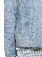 Εικόνα της Noidinotte Χειμερινή Γυναικεία Fleece Ρόμπα Μονόχρωμη, Σιέλ GE2683