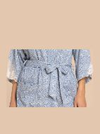 Εικόνα της Noidinotte Βαμβακερή Σιέλ Λεοπάρ Σταυρωτή Ρόμπα.