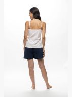 Εικόνα της Galaxy Βαμβακερή Γυναικεία Πιτζάμα Ροζ/Μπλε.