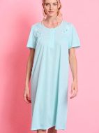 Εικόνα της Jeannette Lingerie Βαμβακερό Καλοκαιρινό Γυναικείο Νυχτικό Βεραμάν 7823