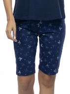 Εικόνα της Galaxy Βαμβακερή Μπλε Αμάνικη Πιτζάμα Με Εμπριμέ Βερμούδα.