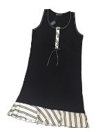 Εικόνα της Zen by Daisy μαύρο αμάνικο νυχτικό.