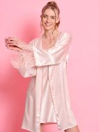 Εικόνα της Jeannette Lingerie Καλοκαιρινή Νυφική Γυναικεία Ρόμπα με Νυχτικό Σομον 7801