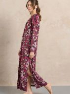 Εικόνα της Jeannette Φορεμα Μάξι Φερμουάρ Βελούδο Λεοπάρ Μπορντό (7943)
