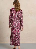 Εικόνα της Jeannette Φορεμα Μάξι Φερμουάρ Βελούδο Λεοπάρ Μπορντό (7943)