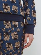 Εικόνα της Γιώτα Μπλε Εμπριμέ Βαμβακερή Γυναικεία Πιτζάμα.