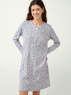 Εικόνα της Vamp Χειμερινό Βαμβακερό Γυναικείο Νυχτικό Light Gray 21451