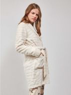 Εικόνα της Gisela Χειμερινή Γυναικεία Fleece Ρόμπα Εκρού 2/20214