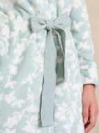 Εικόνα της Jeannette Βεραμάν Ρόμπα Fleece Λουλουδάκι Με Φερμουάρ & Κουκούλα (7971)