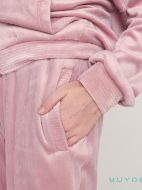 Εικόνα της Muydemi Χειμερινό Γυναικείο Σετ Φόρμας Βελούδινη Ροζ 270456