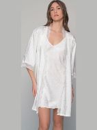 Εικόνα της Νυφική Ρόμπα Σατέν Δαντέλα Ιβουάρ Λευκό Γυναικείο Milenabyparis