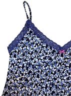 Εικόνα της Elite Μπλε Εμπριμέ Νυχτικό Με Ράντα.