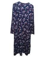 Εικόνα της Passion μπλε φλοράλ maxi νυχτικό με V.