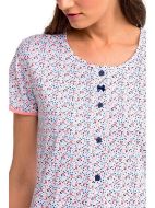 Εικόνα της Vamp Μπλε Γυναικεία Κουμπωτή Πυτζάμα.